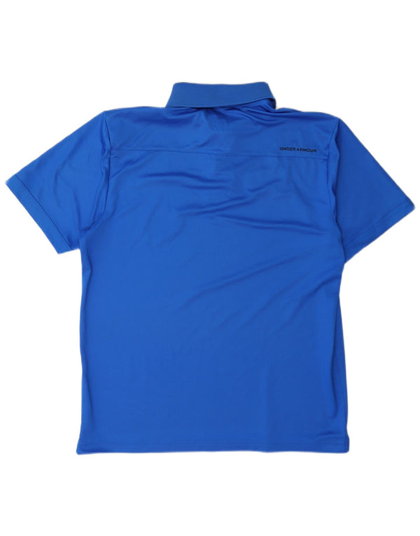 Under Armour Mens Heat Gear Polo Shirt Large Blue
