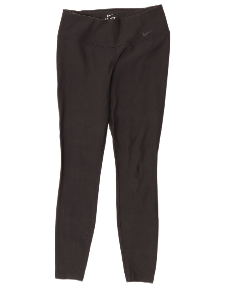 Nike Ženske Dri Fit Leggings UK 10 Male crne poliesterske