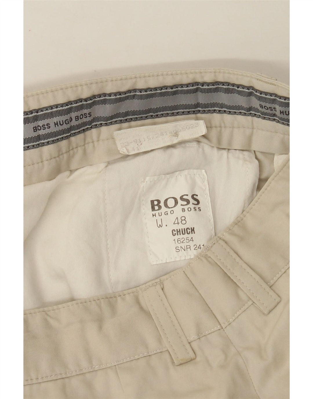HUGO BOSS Muške hlače ravnog odijela Chuck IT 48 Srednje W30 L31 Bež