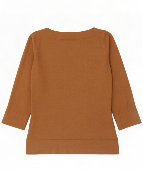 Ženska majica Marks & Spencer s 3/4 rukavima UK 10 Small Brown Viscose