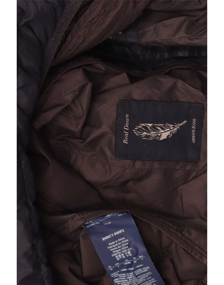 Armani Jeans muška podstavljena jakna IT 48 Medium tamnoplavi poliamid