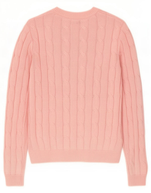 U.S. Polo Assn. Ženski džemper s brodskim izrezom UK 6 XS Pink Cotton