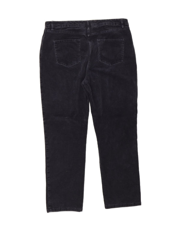 Marks & Spencer ženske hlače od samta visokog struka UK 18 XL W34 L27 Mornarsko plava B