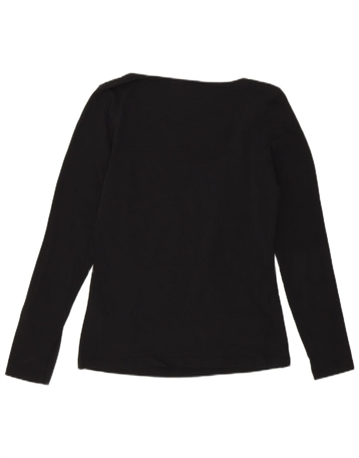 Calvin Klein Ženska majica dugih rukava s grafikama UK 14 Srednje crni pamuk