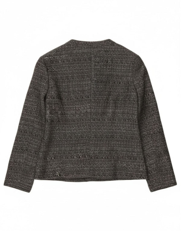 Eastex ženska jakna sako s 1 gumbom UK 12 srednje sivi pjegavi poliester