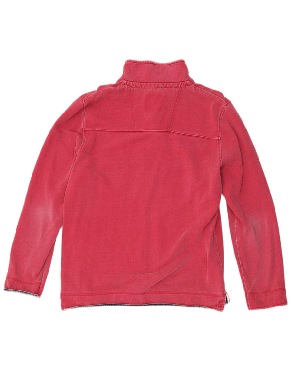 Crew Clothing Muška majica s izrezom s patentnim zatvaračem Veliki ružičasti pamuk