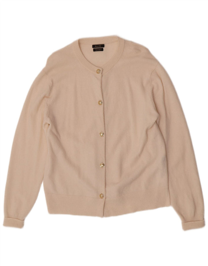 Massimo Dutti ženski kardigan pulover UK 14 Srednje bež vuna
