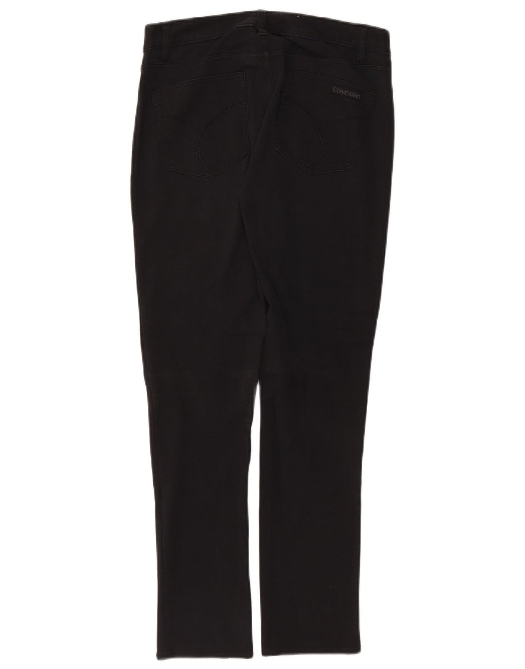 CALVIN KLEIN Ženske uske ležerne hlače US 6 srednje W30 L28 sivi pamuk