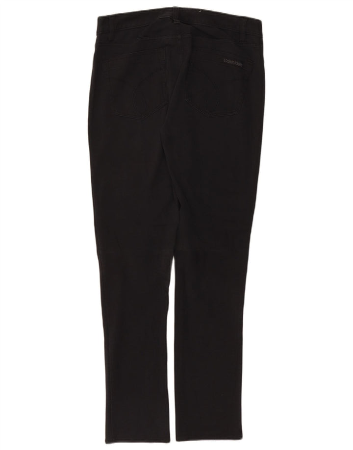 CALVIN KLEIN Ženske uske ležerne hlače US 6 srednje W30 L28 sivi pamuk