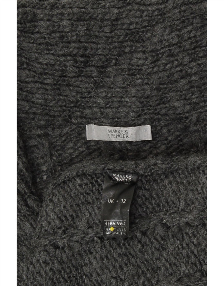 Marks & Spencer ženski dugi kardigan pulover UK 12 srednje sivi akril