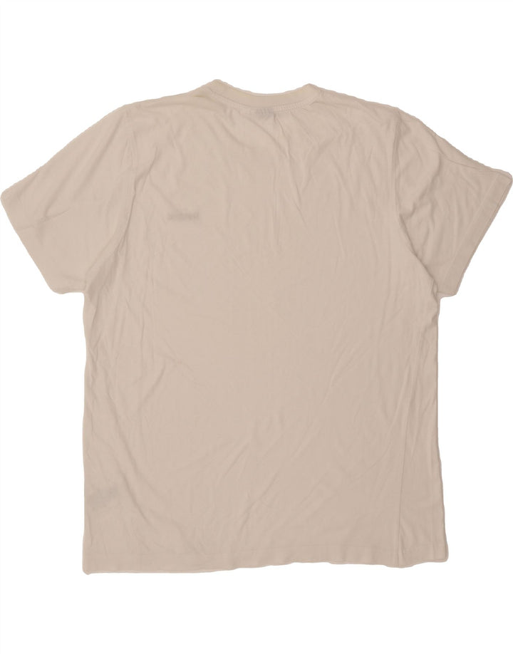 REEBOK Mens T-Shirt Top XL Off White Cotton Vintage Reebok and Second-Hand Reebok from Messina Hembry 