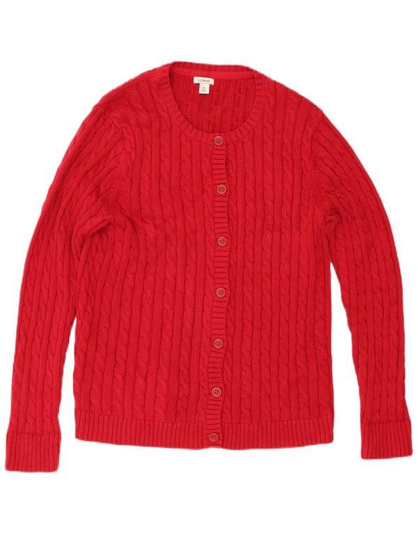 L.L.Bean ženski kardigan pulover UK 18 XL crveni pamuk