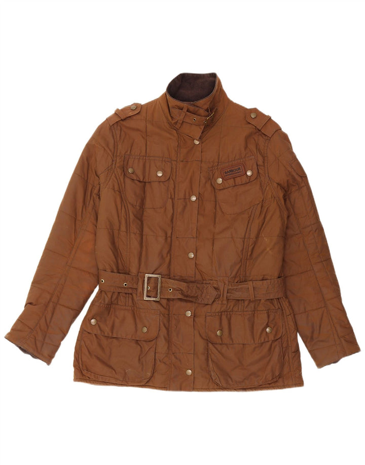 BARBOUR Ženska vojna jakna od voštanog pamuka UK 16 Large Brown Cotton
