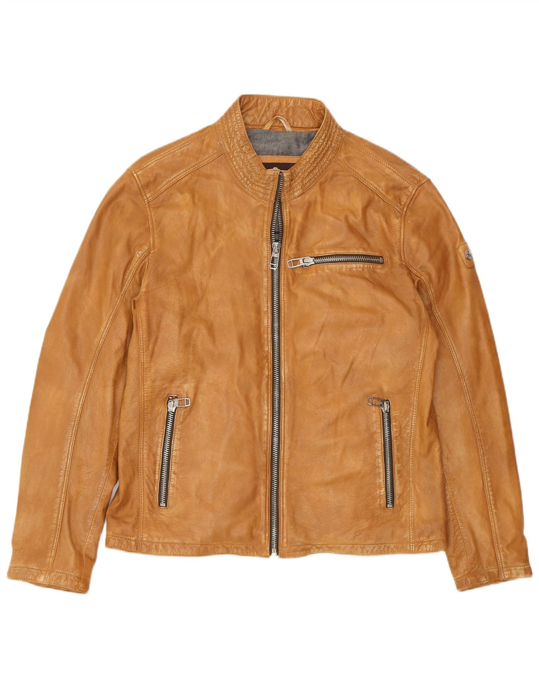 MILESTONE muška kožna jakna UK 40 velika bež koža