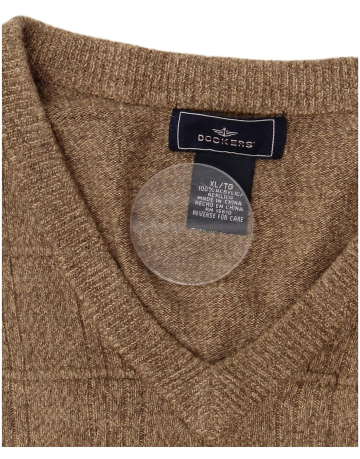 Dockers muški prsluk bez rukava XL smeđi akril