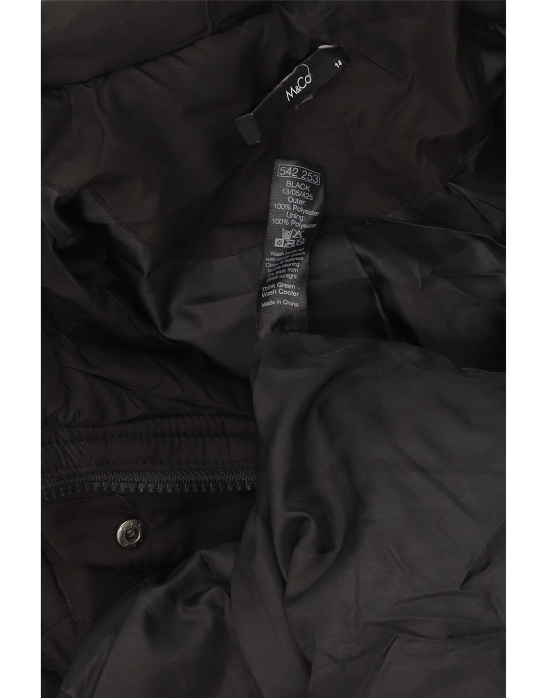 M&Co ženska vjetrovka s kapuljačom UK 14 srednji crni poliester