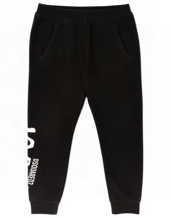 Dsquared2 Boys Graphic Tracksuit Trousers Joggers 13-14 Years Black Cotton