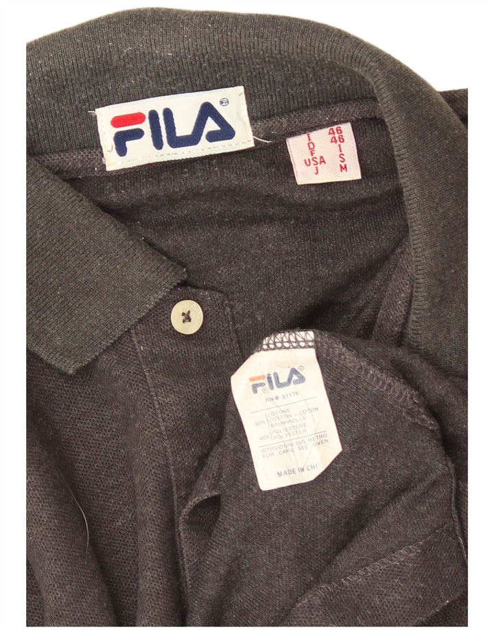 Fila muška polo majica dugih rukava Mala siva pamučna