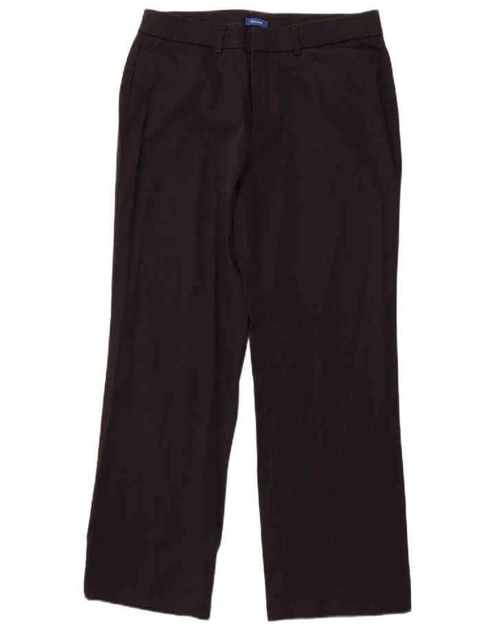 DOCKERS Ženske ravne ležerne hlače US 12 Large W32 L29 crni pamuk