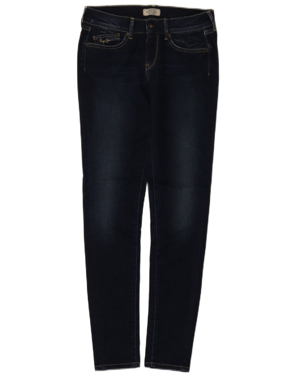 PEPE Jeans ženske uske traperice Regular Skinny W27 L30 tamnoplavi pamuk