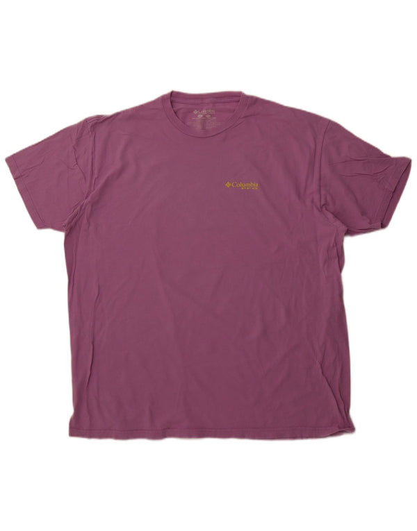 COLUMBIA gornji dio muške majice s grafičkim motivima, 2XL, ljubičasti pamuk