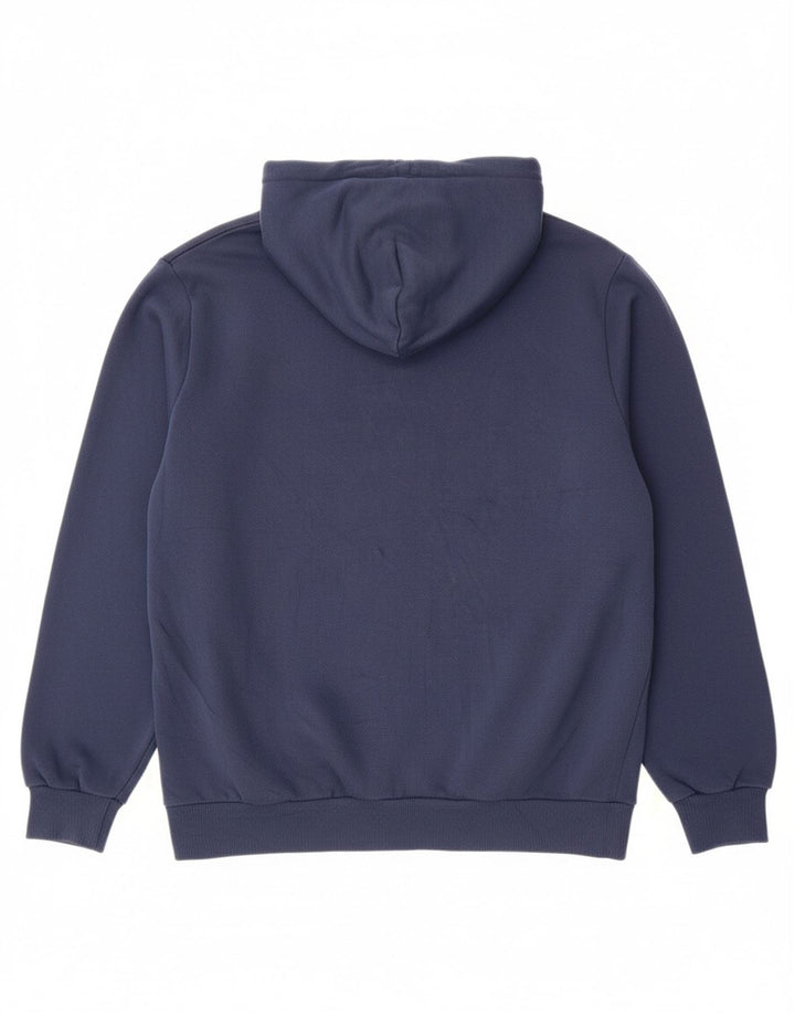 PUMA Mens Graphic Hoodie Jumper Medium Navy Blue Cotton
