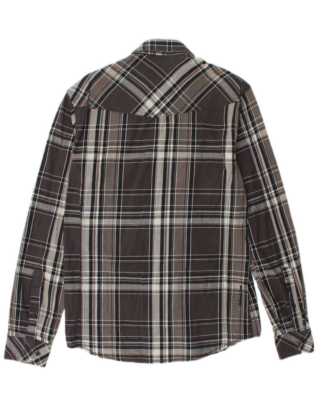 JACK & JONES Muška košulja mala siva karirana pamuk