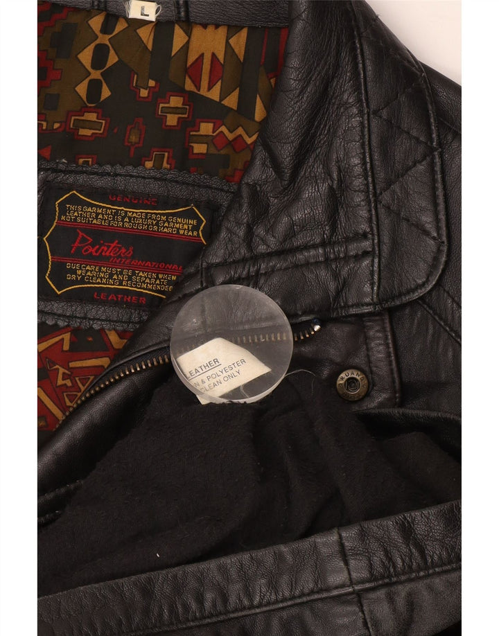 Pointers Muška kožna jakna UK 40 velika crna koža