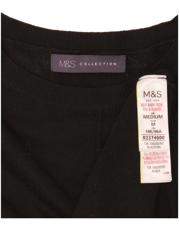 Marks & Spencer ženski džemper s okruglim izrezom UK 14 srednje crna