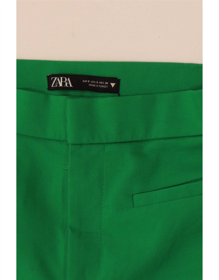 Zara ženske kapri hlače male W26 L22 zelene