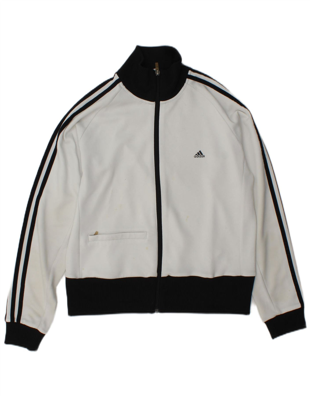 Adidas ženska gornja jakna trenirke UK 18 XL bijeli poliester u boji