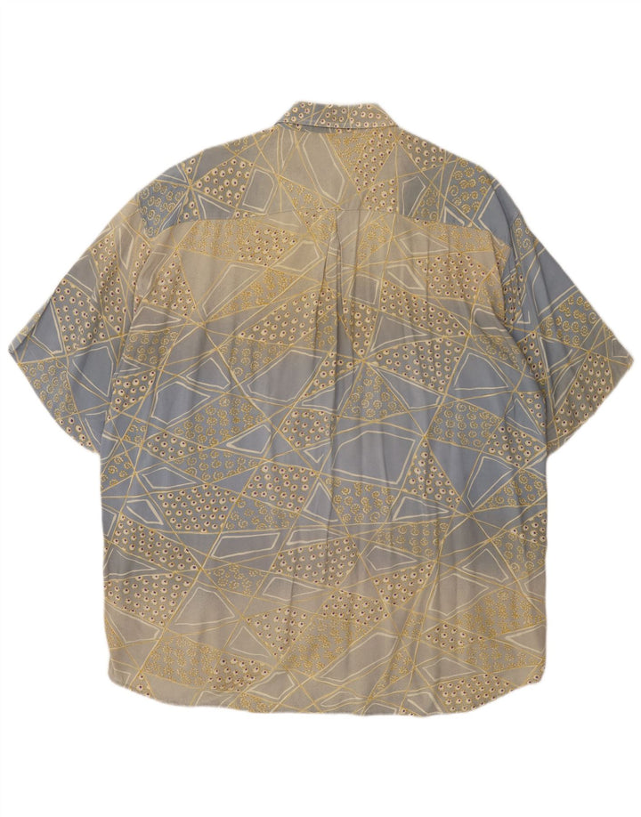 MAC FASHION Muška košulja kratkih rukava velike plave geometrije