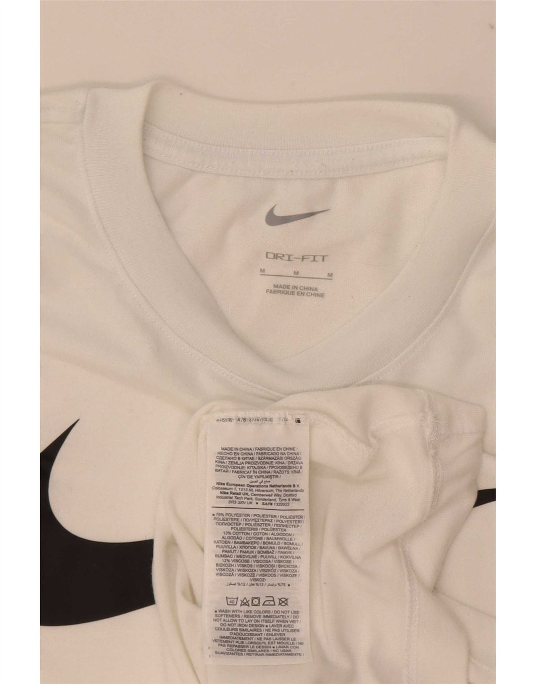 Nike Dri Fit Graphic T-Shirt Top srednji bijeli poliester
