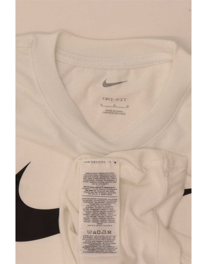 Nike Dri Fit Graphic T-Shirt Top srednji bijeli poliester