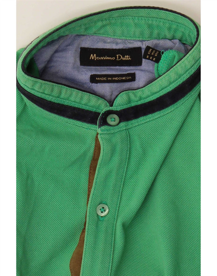 Massimo Dutti muška polo majica srednje zelene pruge, pamuk