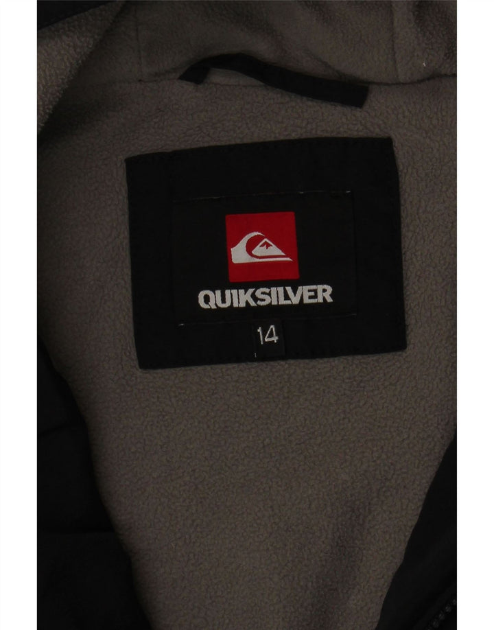 Podstavljena jakna s kapuljačom Quiksilver za dječake 13-14 godina crna