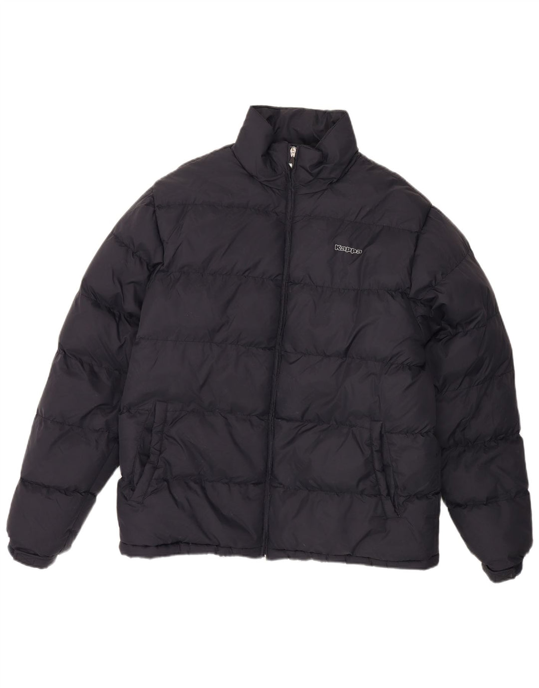 KAPPA muška grafička podstavljena jakna UK 40 veliki tamnoplavi poliester