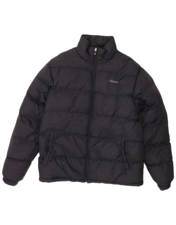 KAPPA muška grafička podstavljena jakna UK 40 veliki tamnoplavi poliester