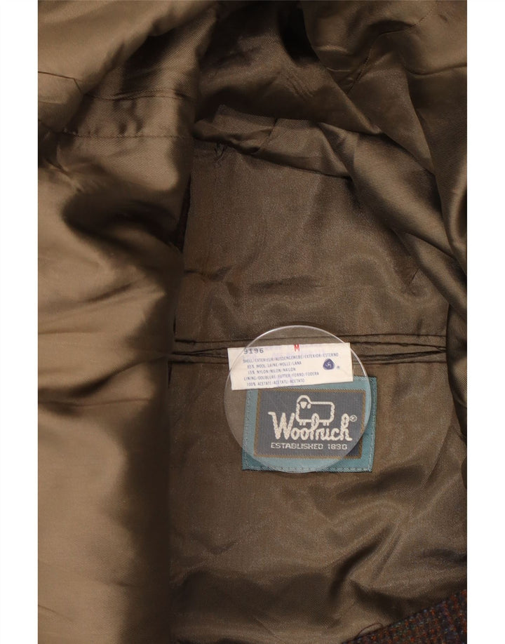 Woolrich Muški sako sa 2 gumba UK 38 Srednje smeđa vuna s ptičijim zubima