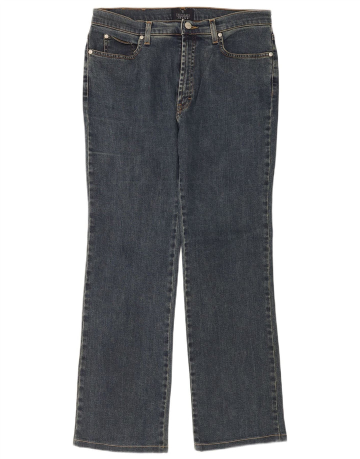 Ženske traperice Trussardi Bootcut W32 L30 plavi pamuk