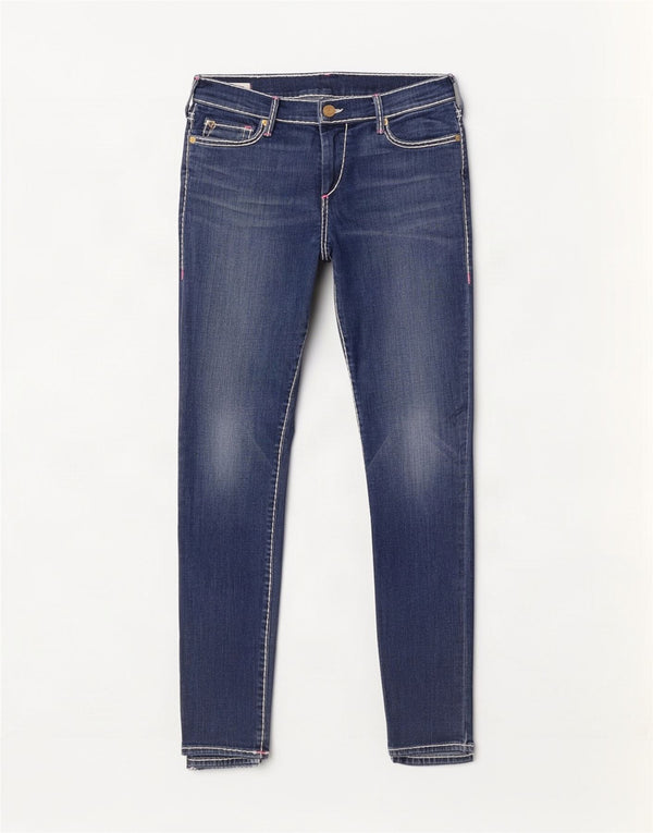 True Religion Womens Low Waist Super Skinny Jeans W30 L30 Blue Cotton