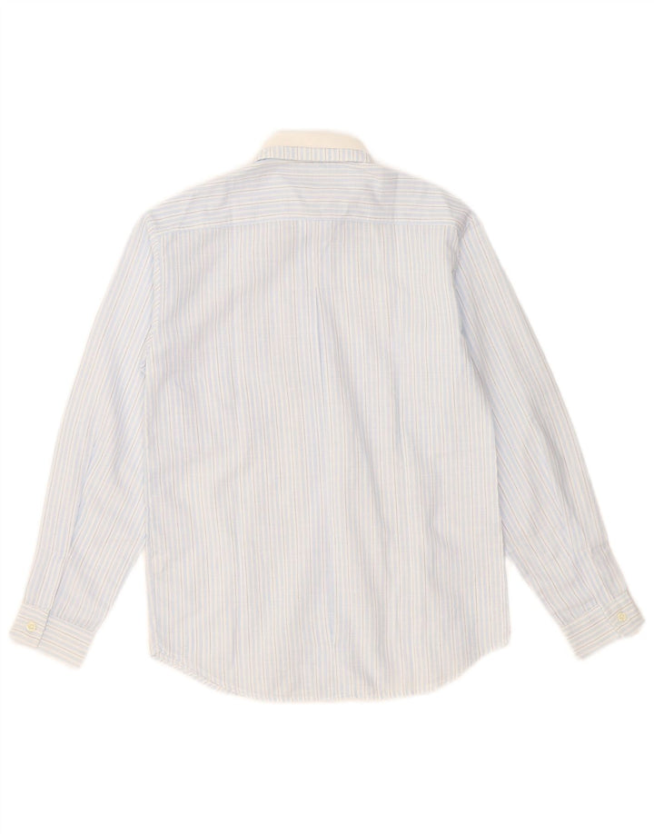 VINTAGE Boys Shirt 10-11 Years Blue Striped Cotton