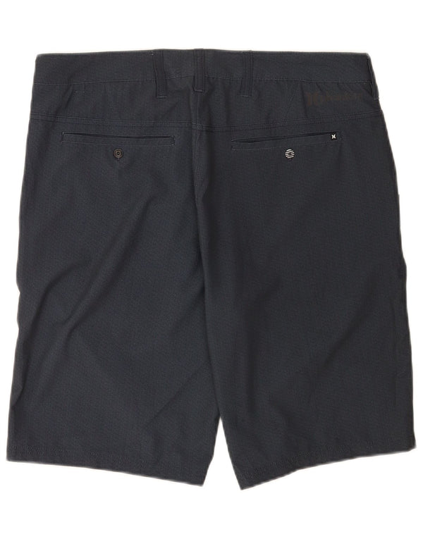 Hurley Mens Chino Shorts W32 Medium Navy Blue Polyester
