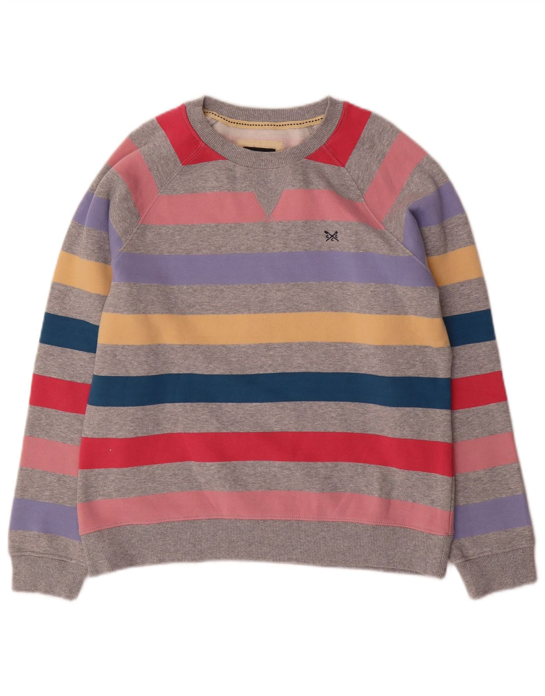 CREW CLOTHING Ženska majica s kratkim rukavima UK 10 na male raznobojne pruge