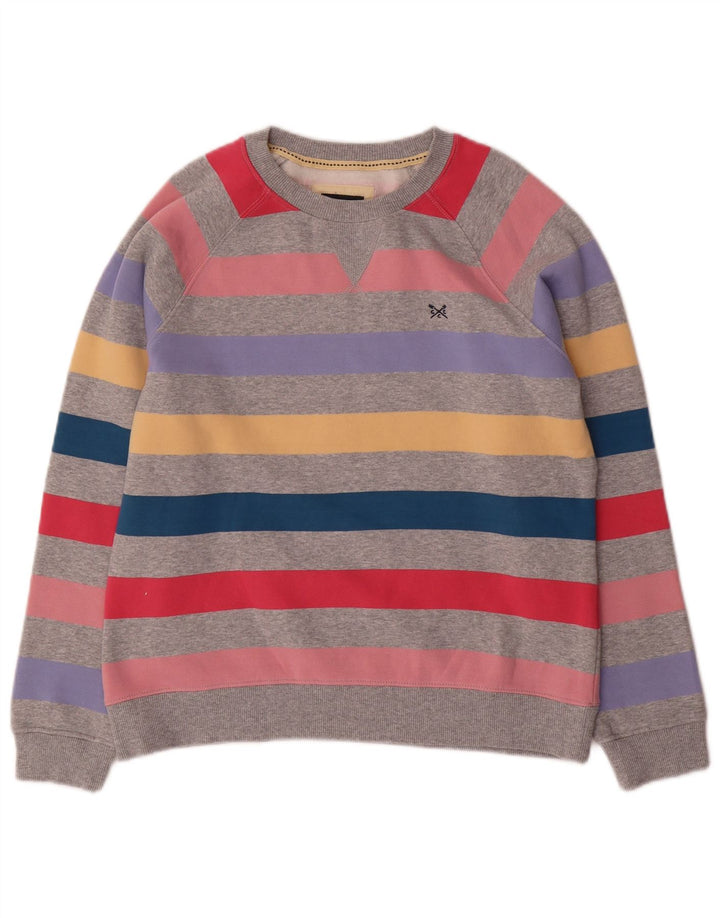 CREW CLOTHING Ženska majica s kratkim rukavima UK 10 na male raznobojne pruge
