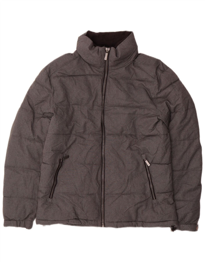 Zara muška podstavljena jakna UK 36 mali sivi poliester