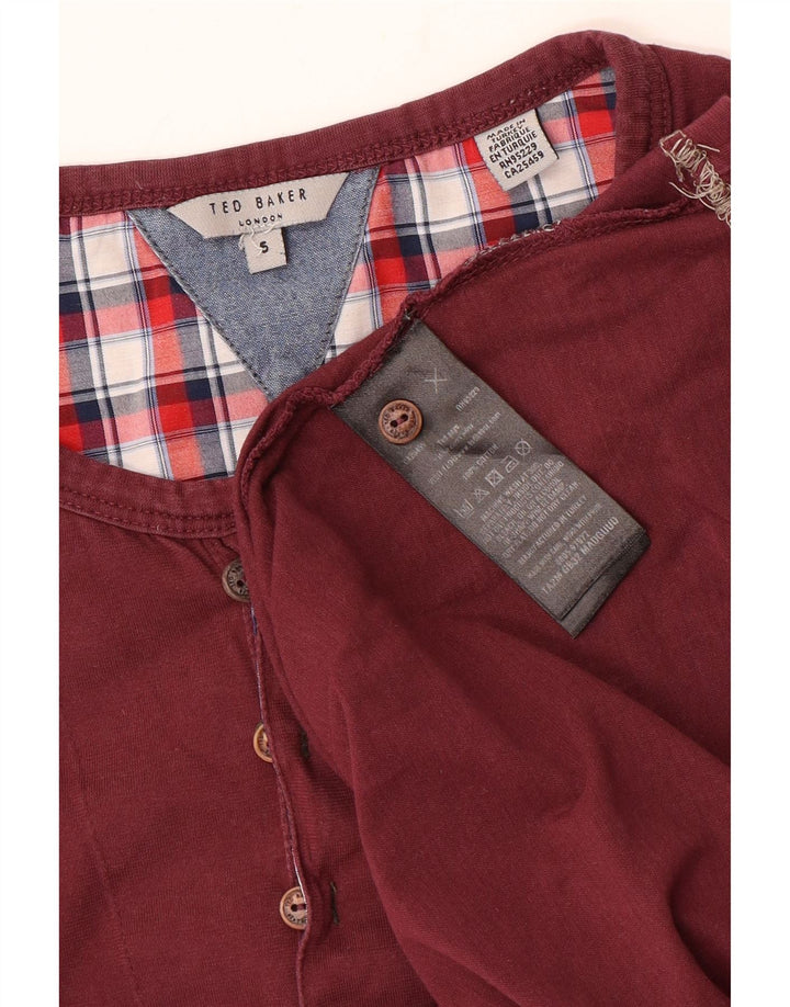 Ženska majica dugih rukava Ted Baker, veličina 5 XL, kestenjasti pamuk