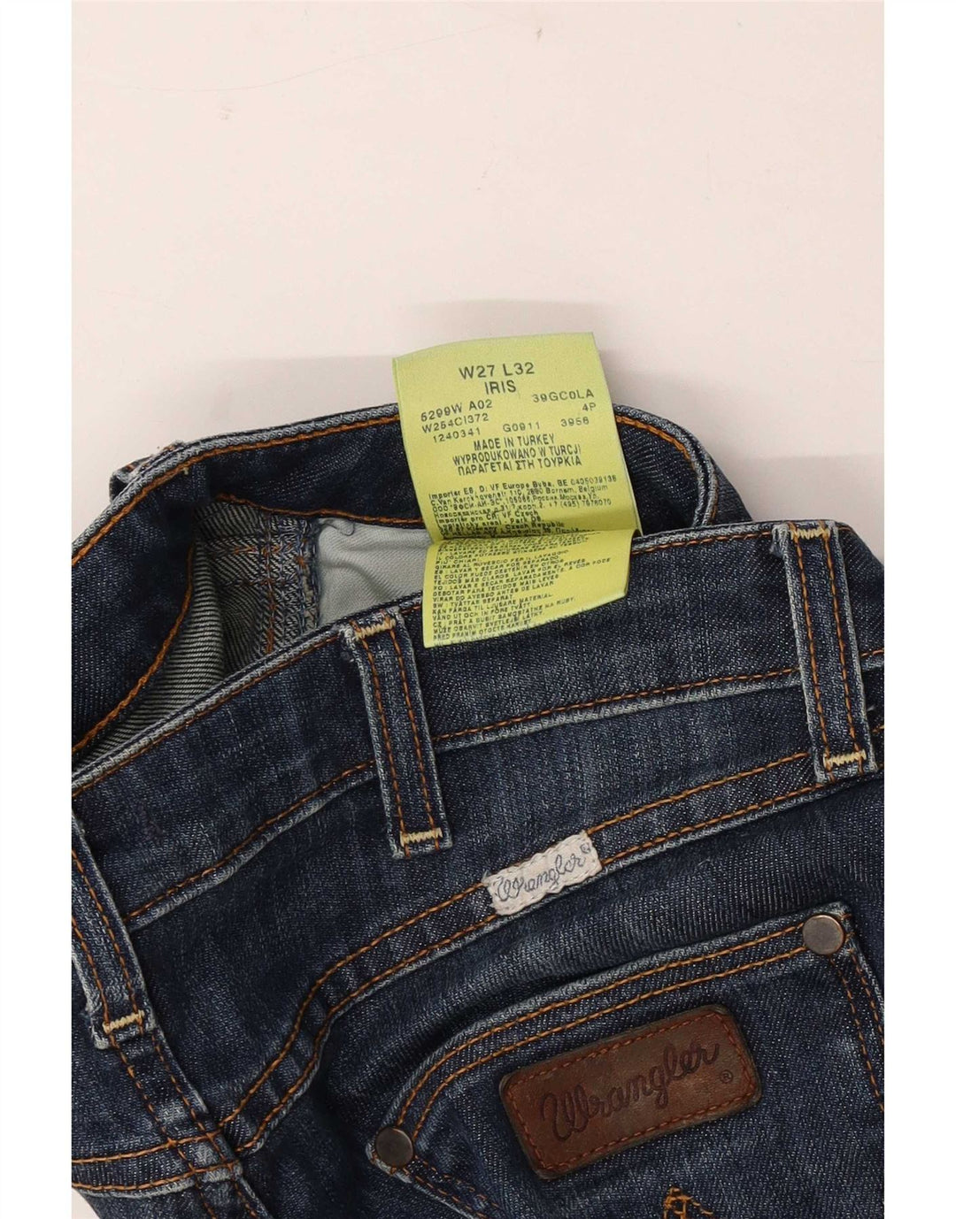 Wrangler ženske traperice Iris Bootcut W27 L32 tamnoplavi pamuk