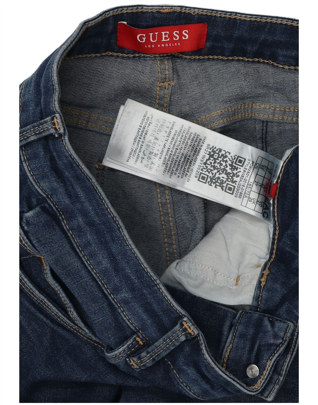 GUESS Ženske uske traperice W29 L28 tamnoplavi pamuk