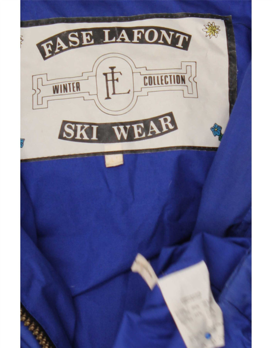Vintage muška podstavljena jakna s kapuljačom IT 48 Medium Blue Polyester